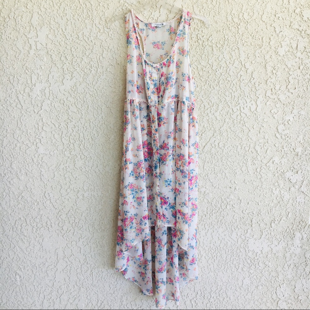 Sheer hi low maxi dress
